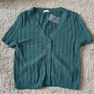 Free People Intimately Teal Cassie Cardigan